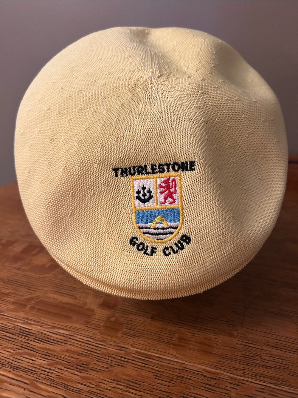 Kangol Yellow Club House Preppy Golf Cap with Thurlestone Golf Club Crest NWOT